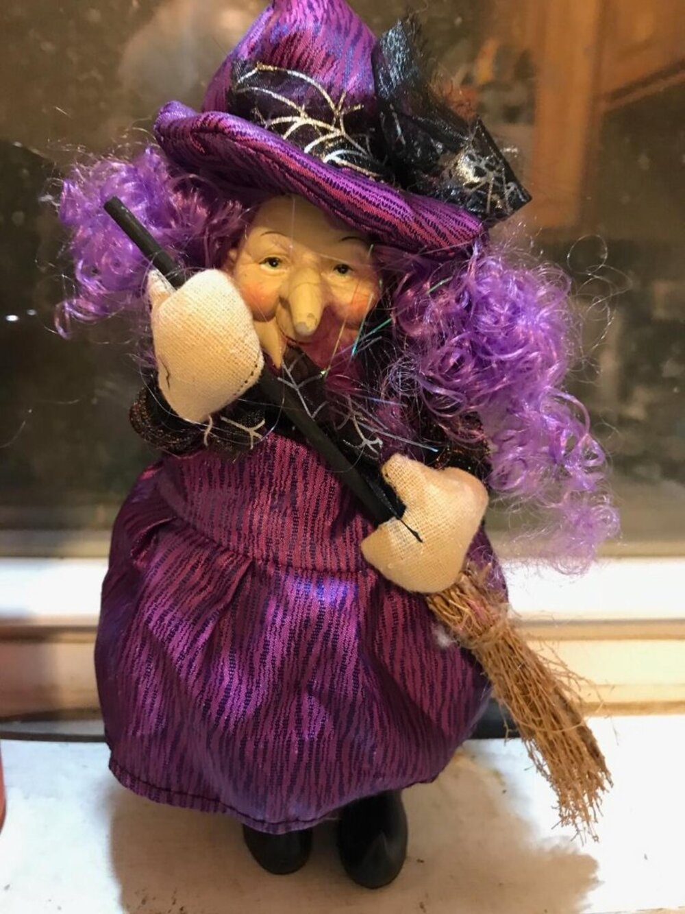 Purple Halloween Decorative Witch